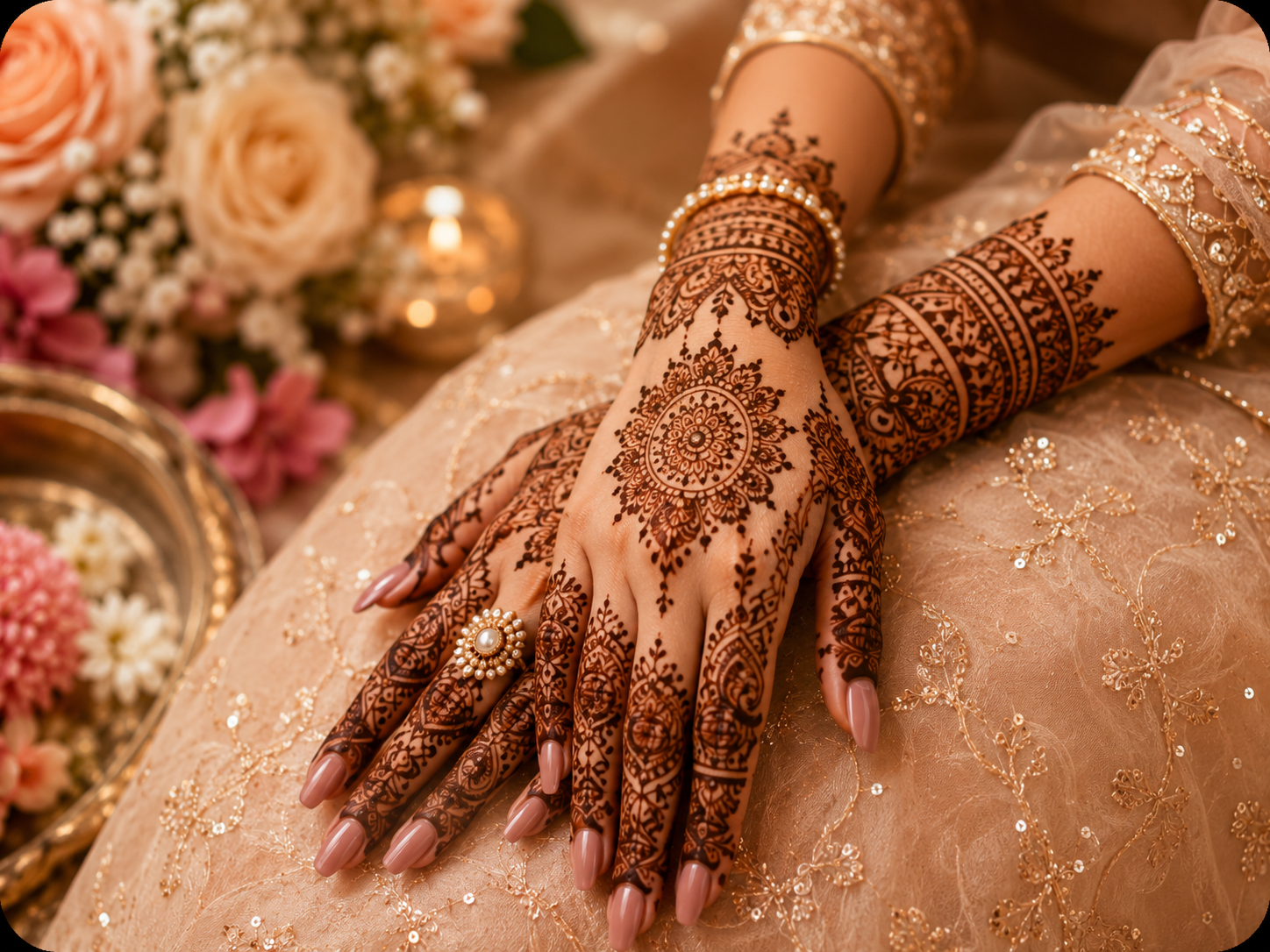 Luxury bridal mehndi design